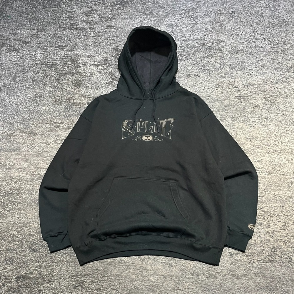 Split Skateboards Sweatshirt Hoodie‎ Mens Large Black Vintage Y2K Grunge Skater